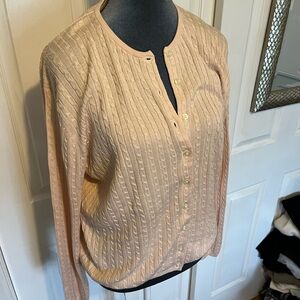 Talbots Peach Knit Cardigan